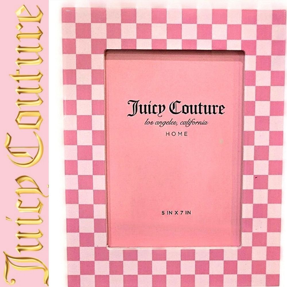 Juicy Couture Home Pink‎ & White Checkered Frame